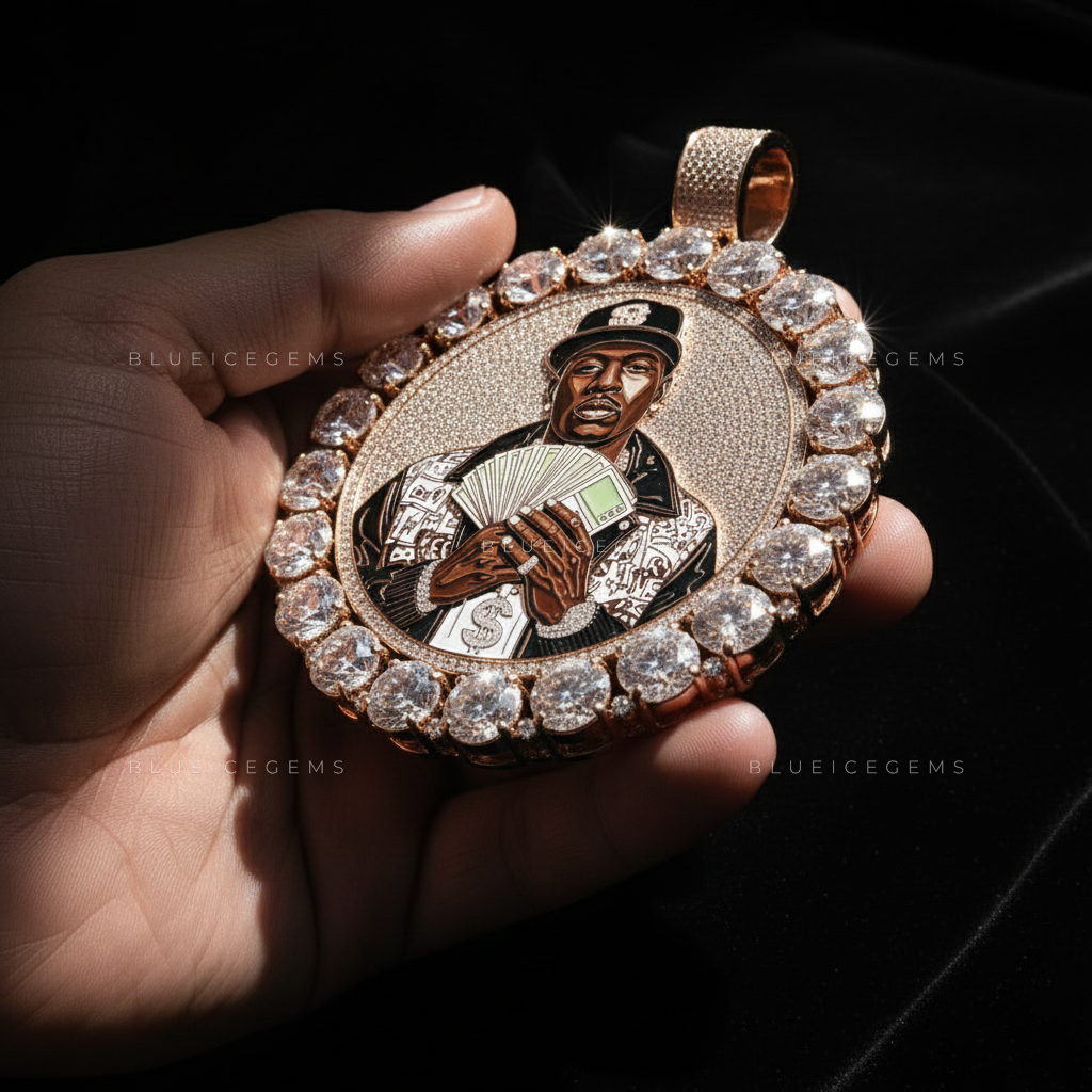 The Imperial Hustle: Rose Gold Solitaire Halo & Diamond Portrait Sovereign