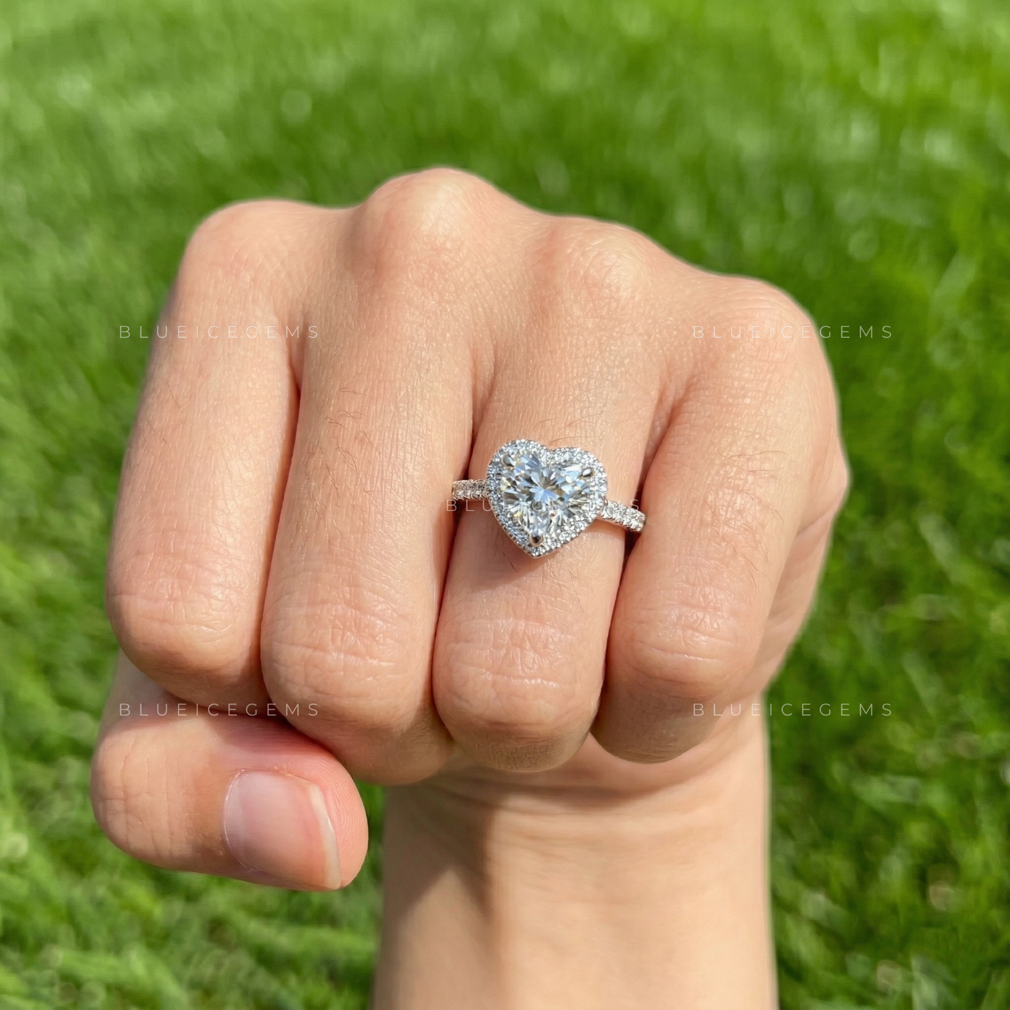 Eternal Devotion Heart Cut Pavé Engagement Ring