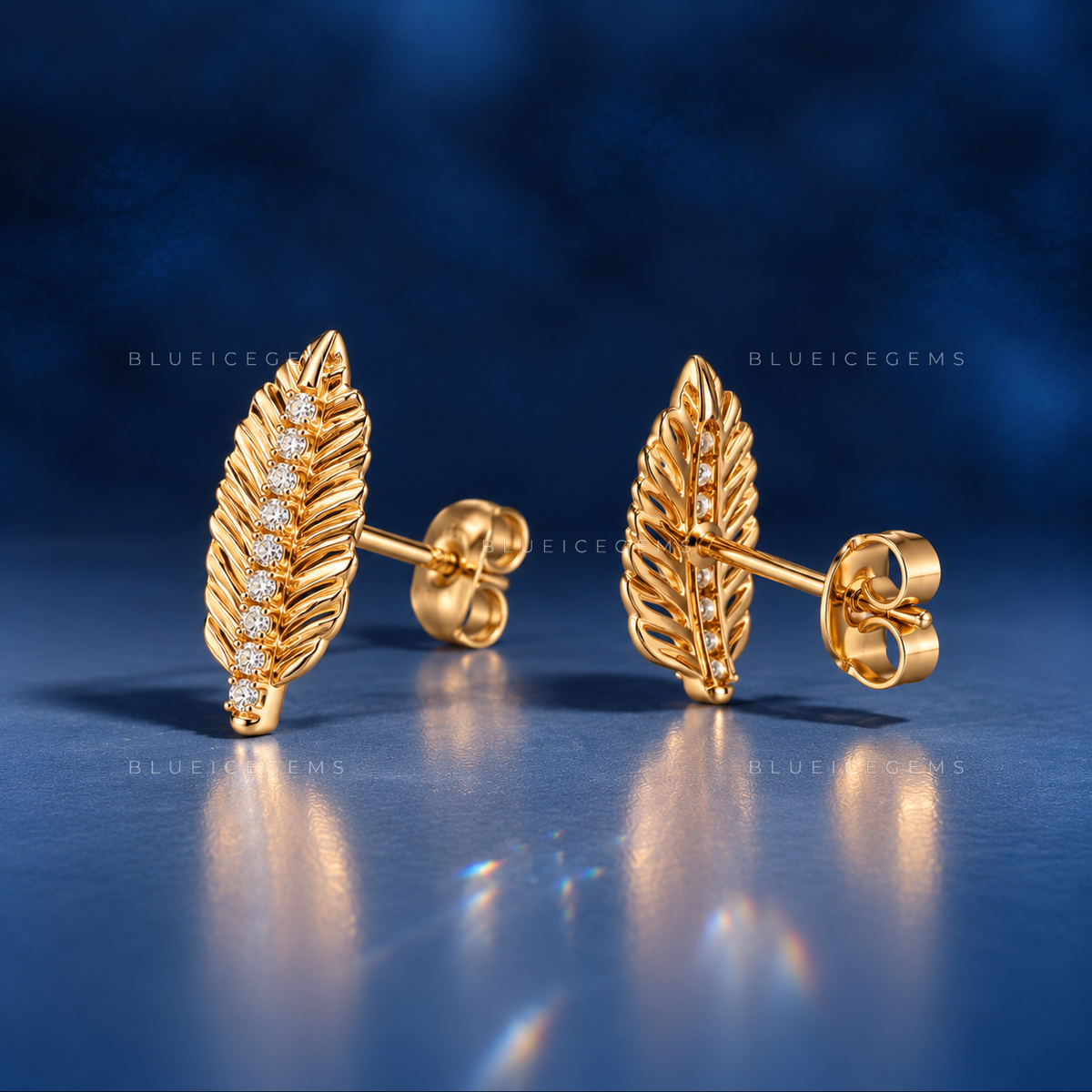 Banana Leaf Stud Earrings