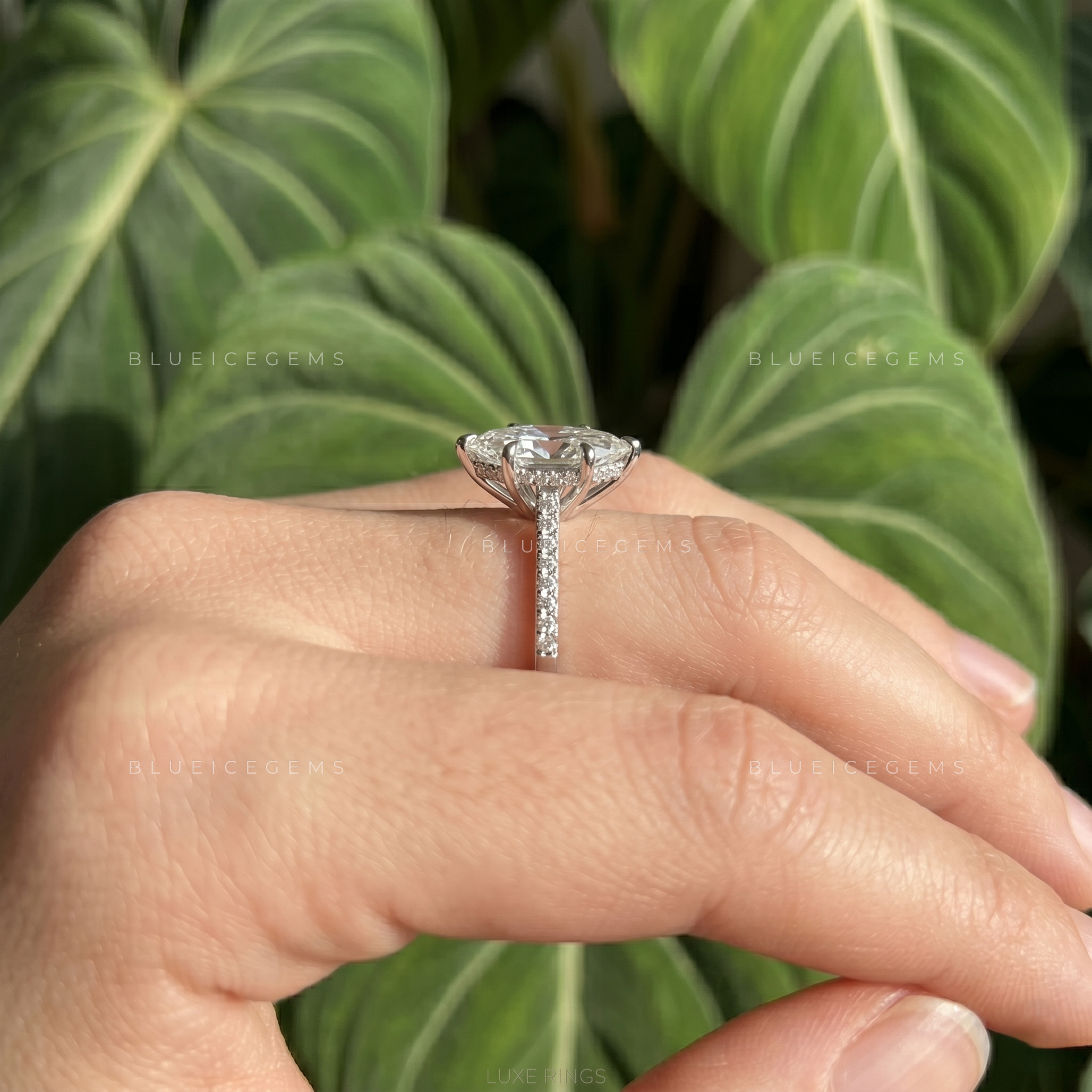 Serene Allure Comfort Fit Oval Cut Engagement Ring