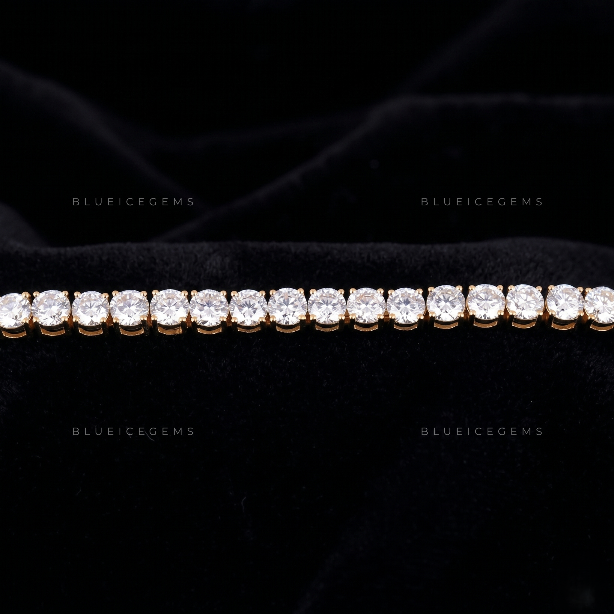 Elite Solid-Gold Brilliance High-Luster Tennis Masterpiece