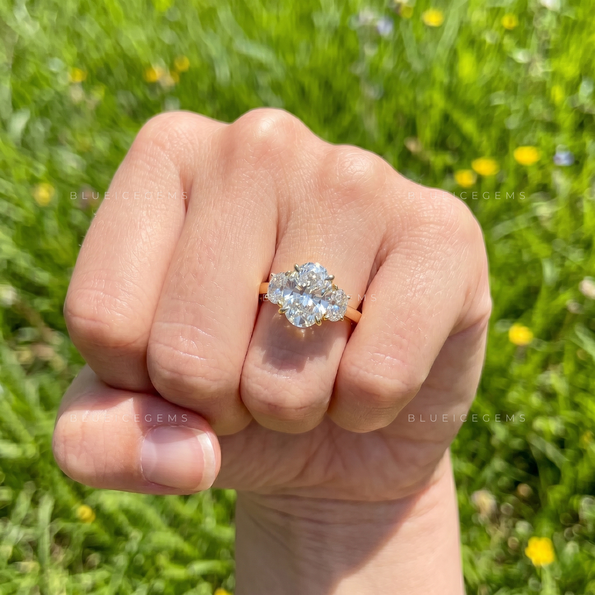Infinite Brilliance Multi-Oval Cut Artfully Accented Engagement Ring