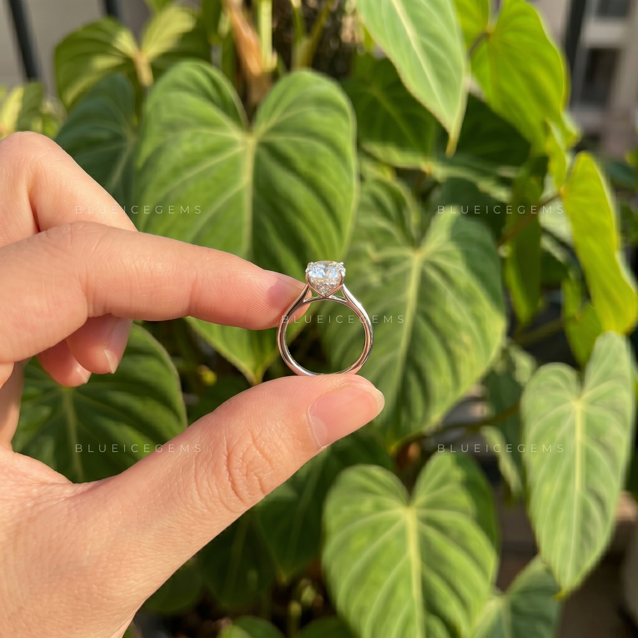 Graceful Oval Cut Classic Solitaire Engagement Ring