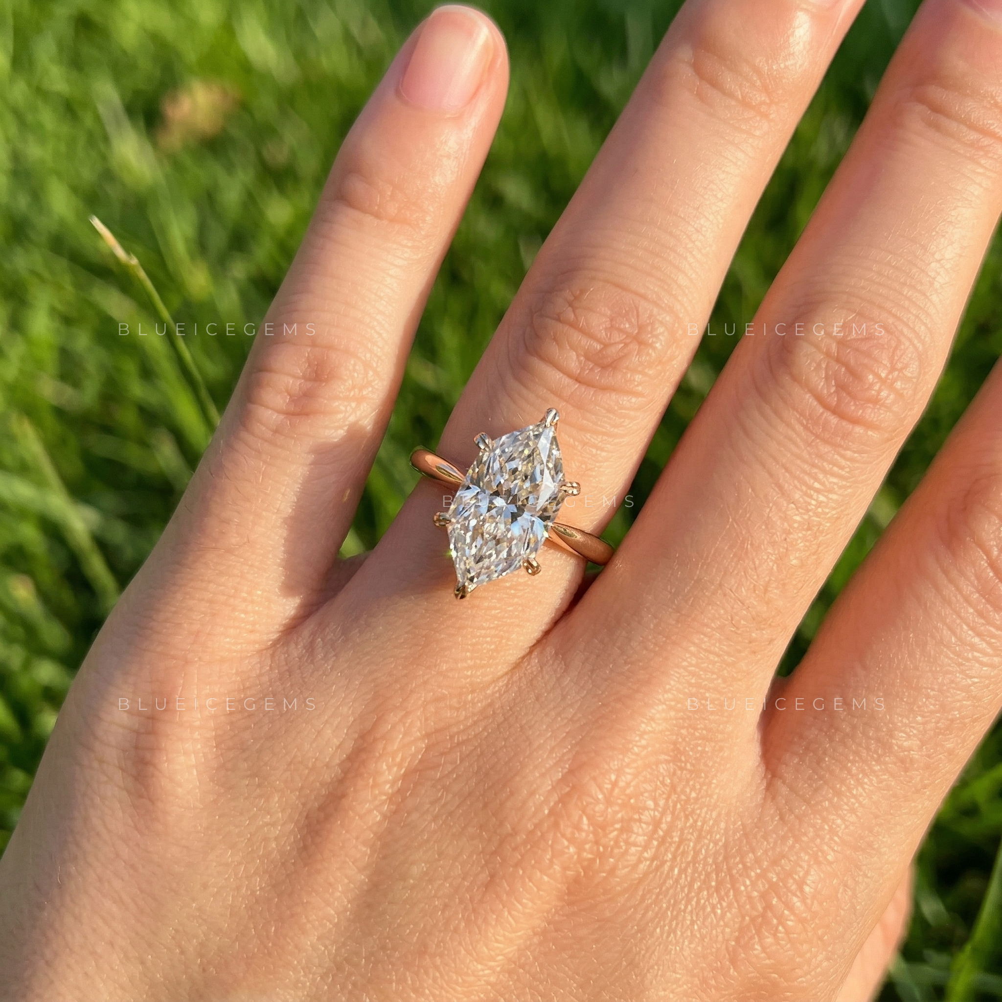 Regal Silhouette Dutch Marquise Cut Lab Grown Diamond Ring