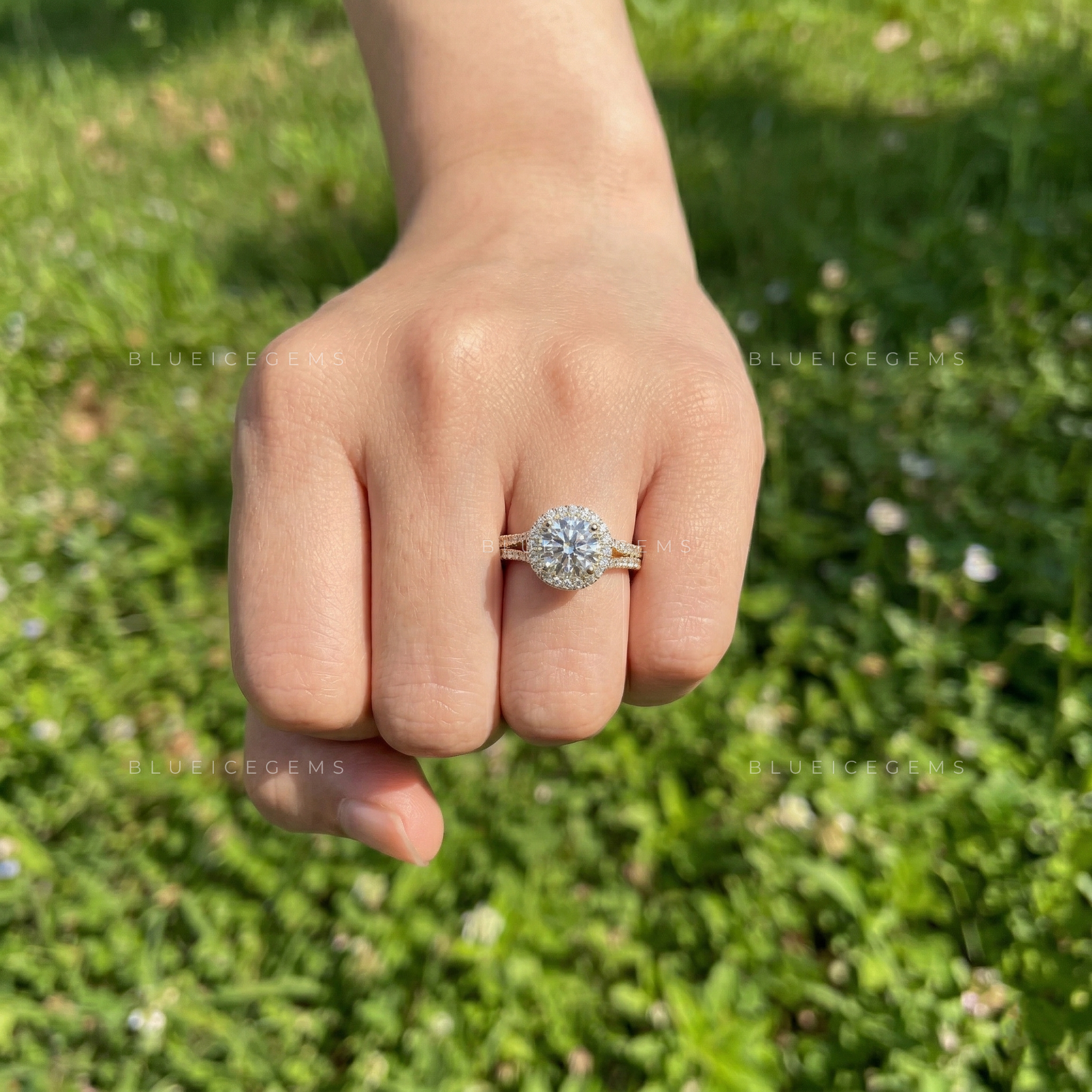 The "Star-Crossed" Halo: Dreamy Split Shank Ring for Modern Icons