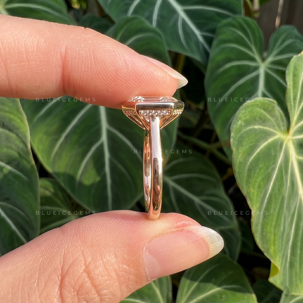 Geometric Grandeur Hexagon Step Cut Bezel Solitaire Engagement Ring