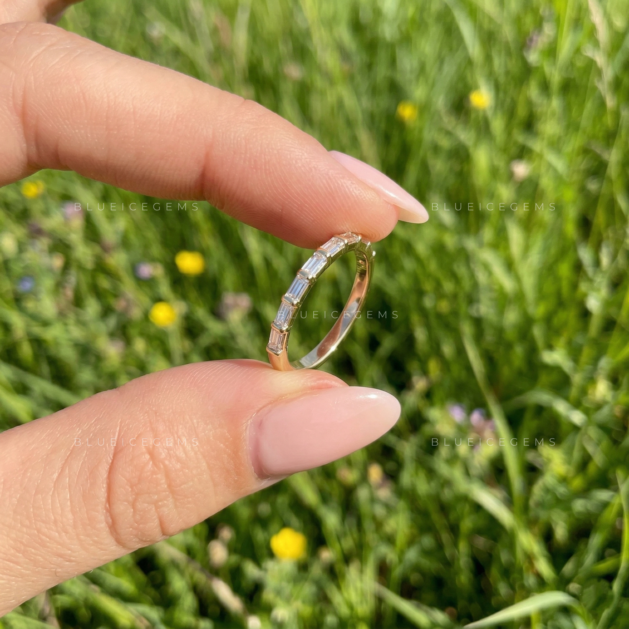 Minimalist Brilliance Baguette Cut Diamond Eternity Band
