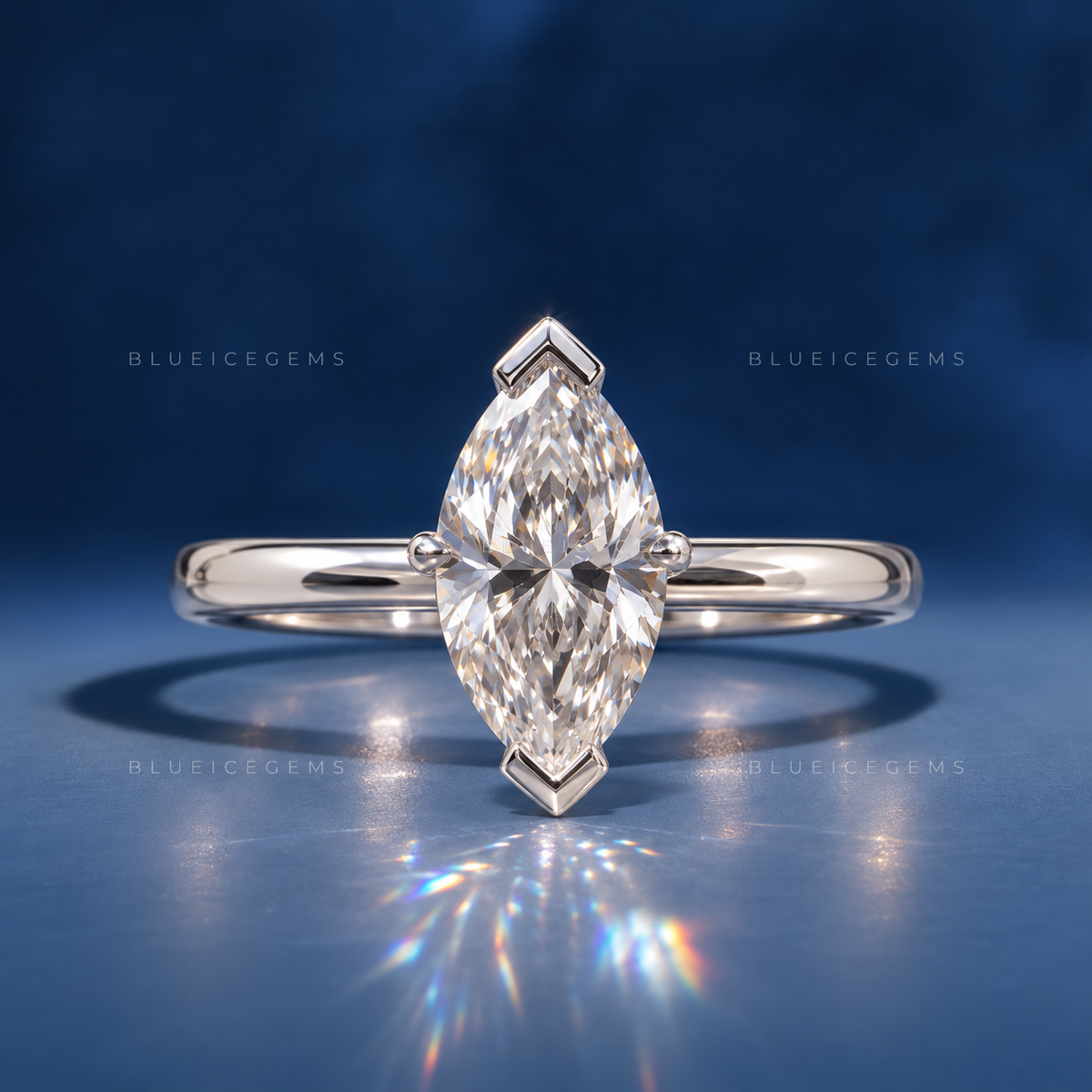 Enchanting Marquise Brilliant Solitaire Engagement Ring