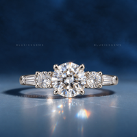 Enchanted Radiance Round Brilliant Cut Five Stone Cascade Engagement Ring