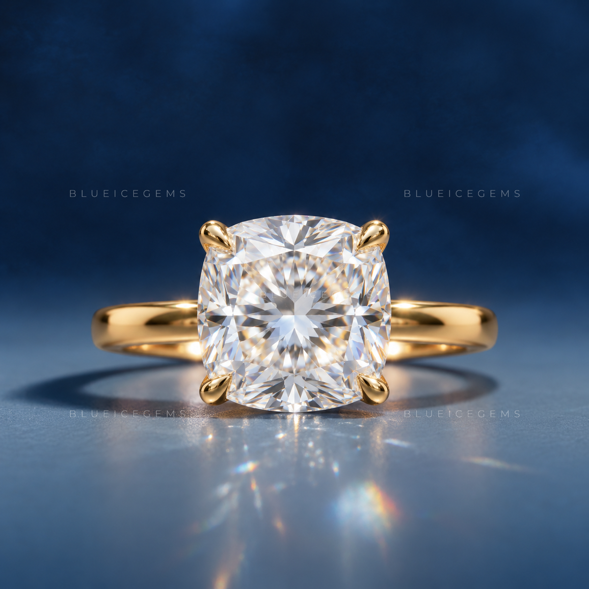 Timeless Grace Elongated Cushion Cut Solitaire Engagement Ring