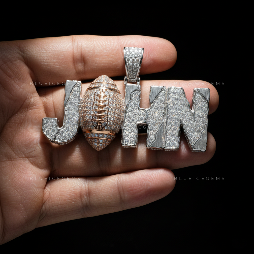 The "JOHN" Gridiron: 3D Pigskin Centerpiece & Industrial Frost Sovereign