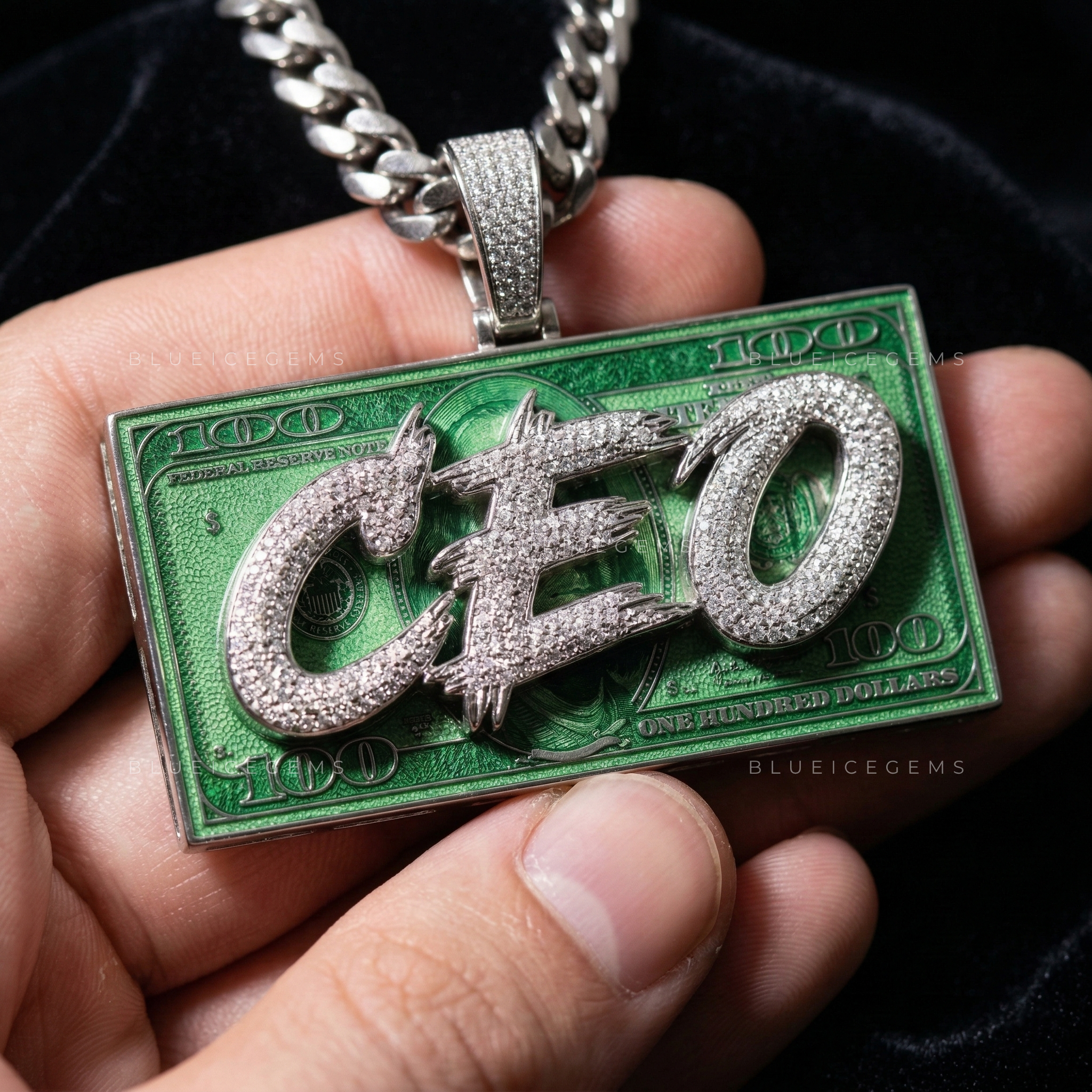 The "CEO" Ledger: Shattered-Ice Script & High-Stakes Greenback Sovereign