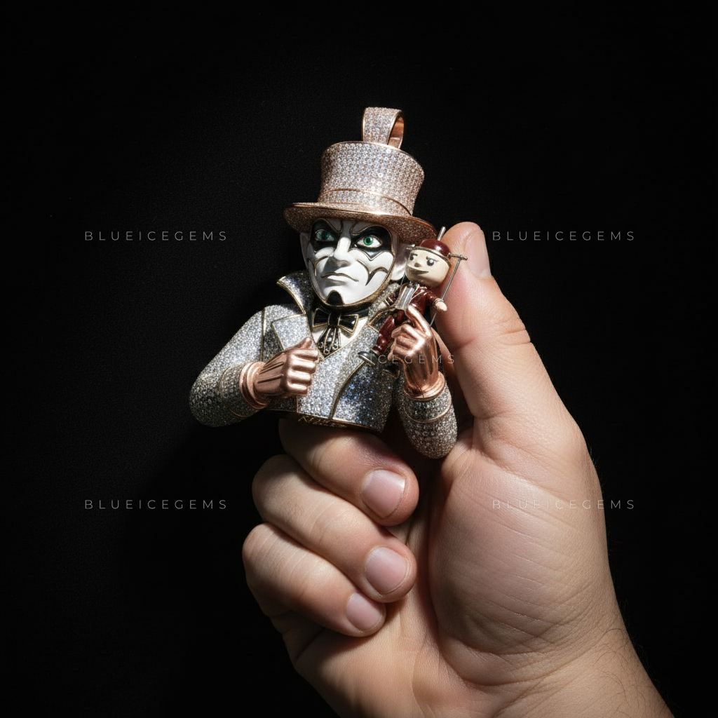 The Marionette Master: Rose Gold Top-Hat & Diamond-Inlay Puppeteer Sovereign