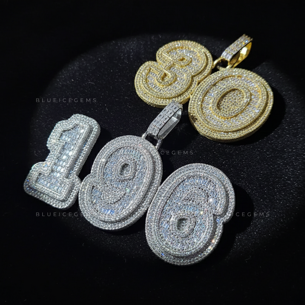"30" Custom Baguette & Round Diamond Pendant