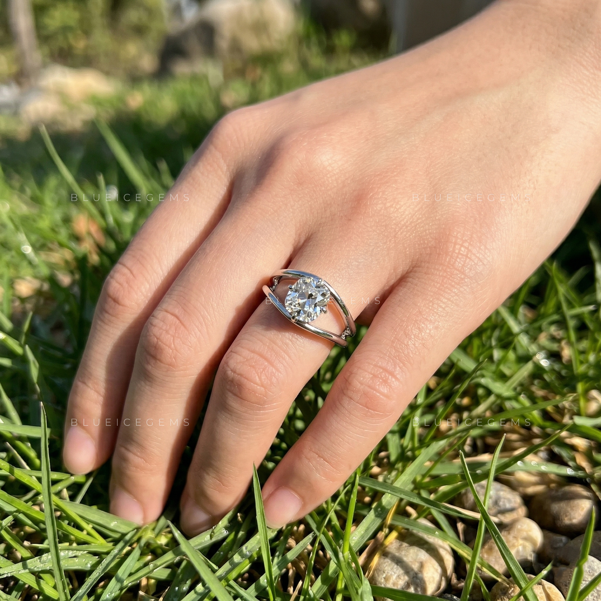 Vintage Heritage Cushion Old Mine Cut Solitaire Ring