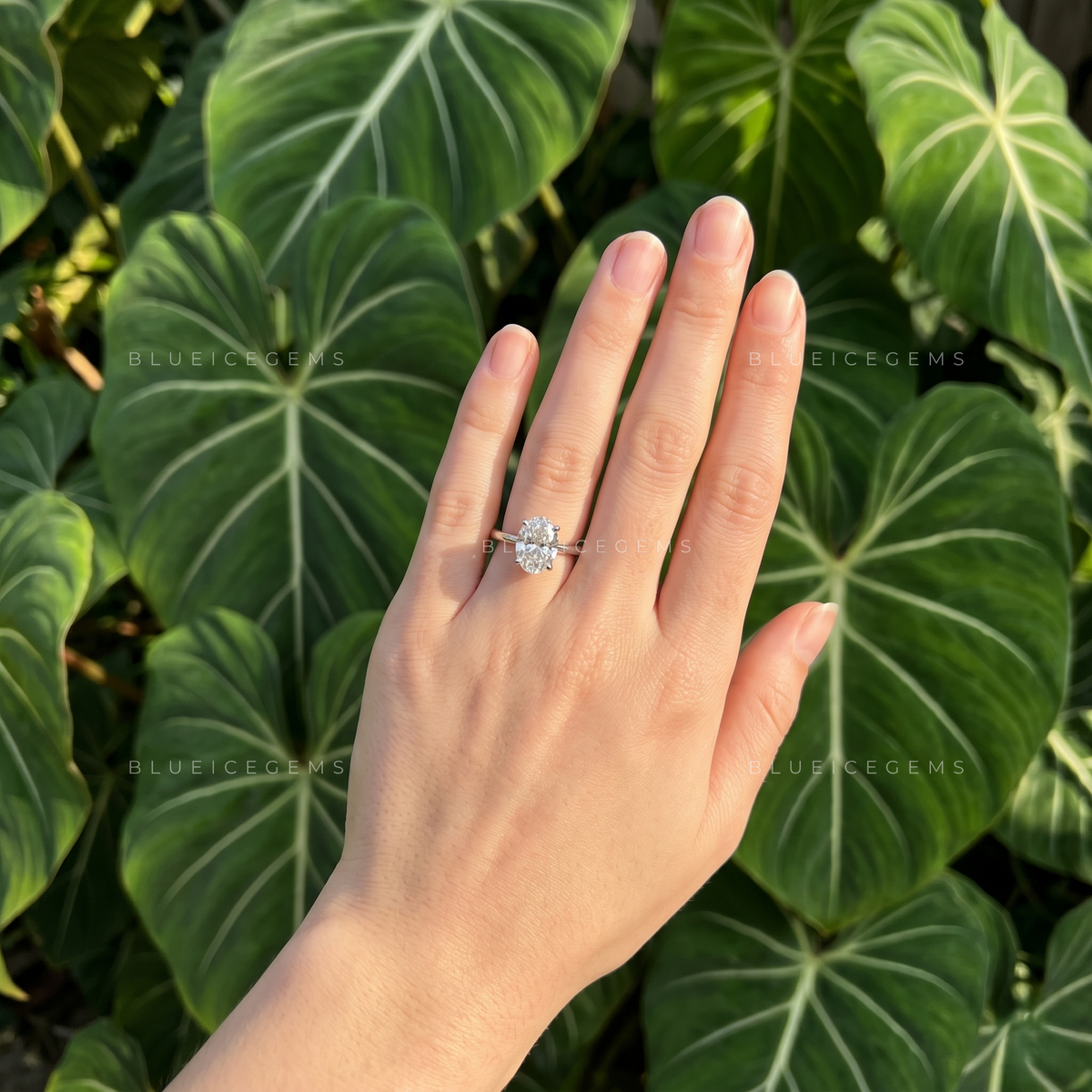 Radiant Oval Brilliant Cut Solitaire Engagement Ring