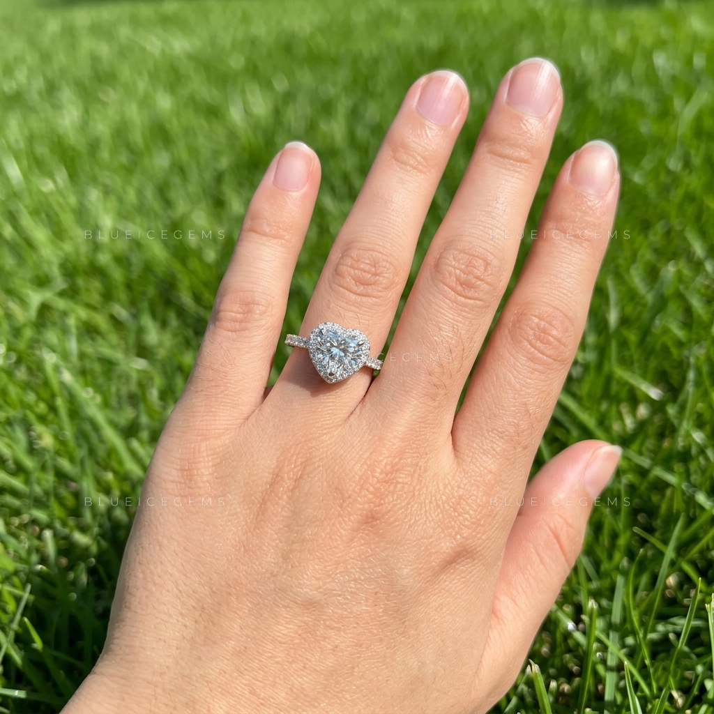 Eternal Devotion Heart Cut Pavé Engagement Ring