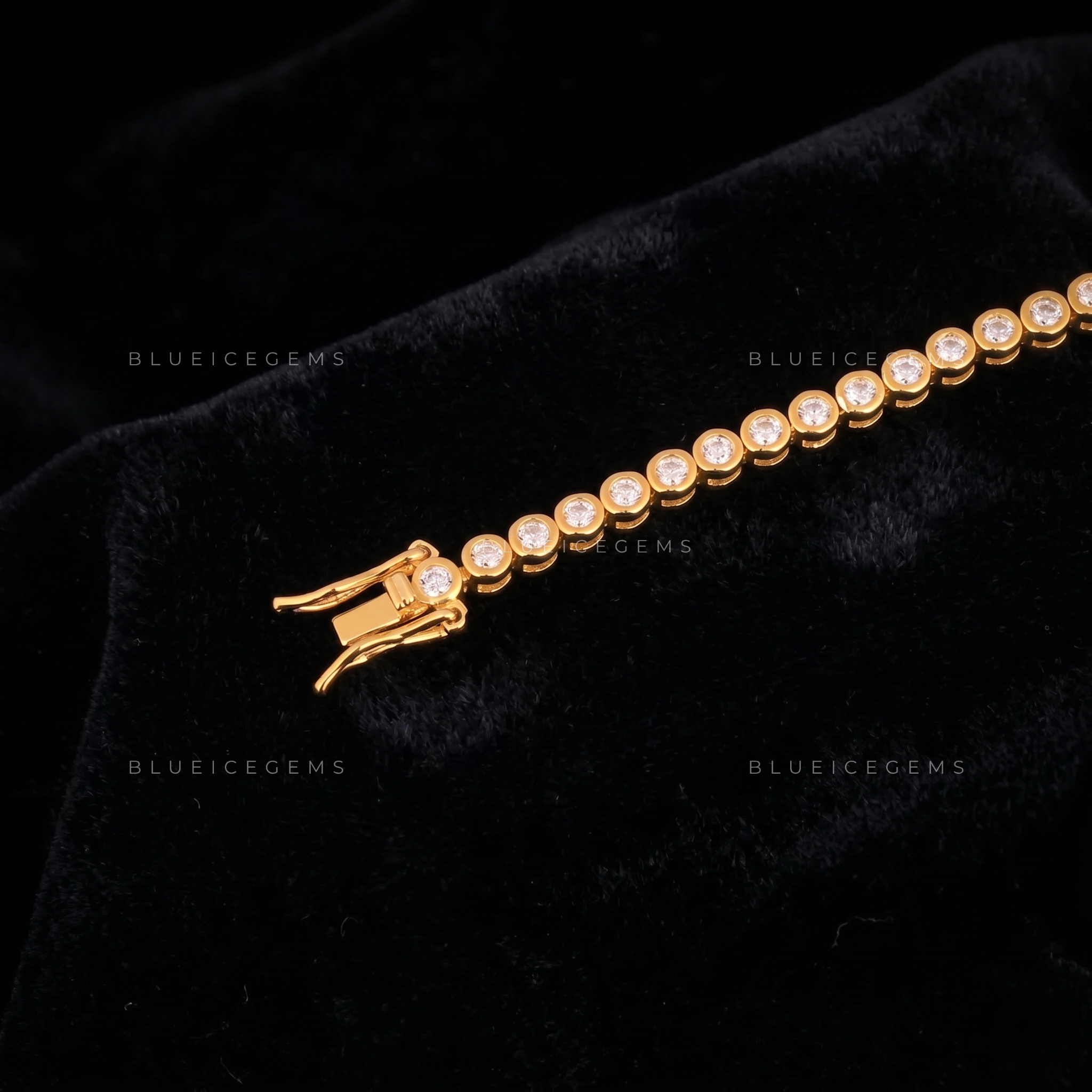 Golden Halo 5mm Bezel-Set Iced Tennis Masterpiece