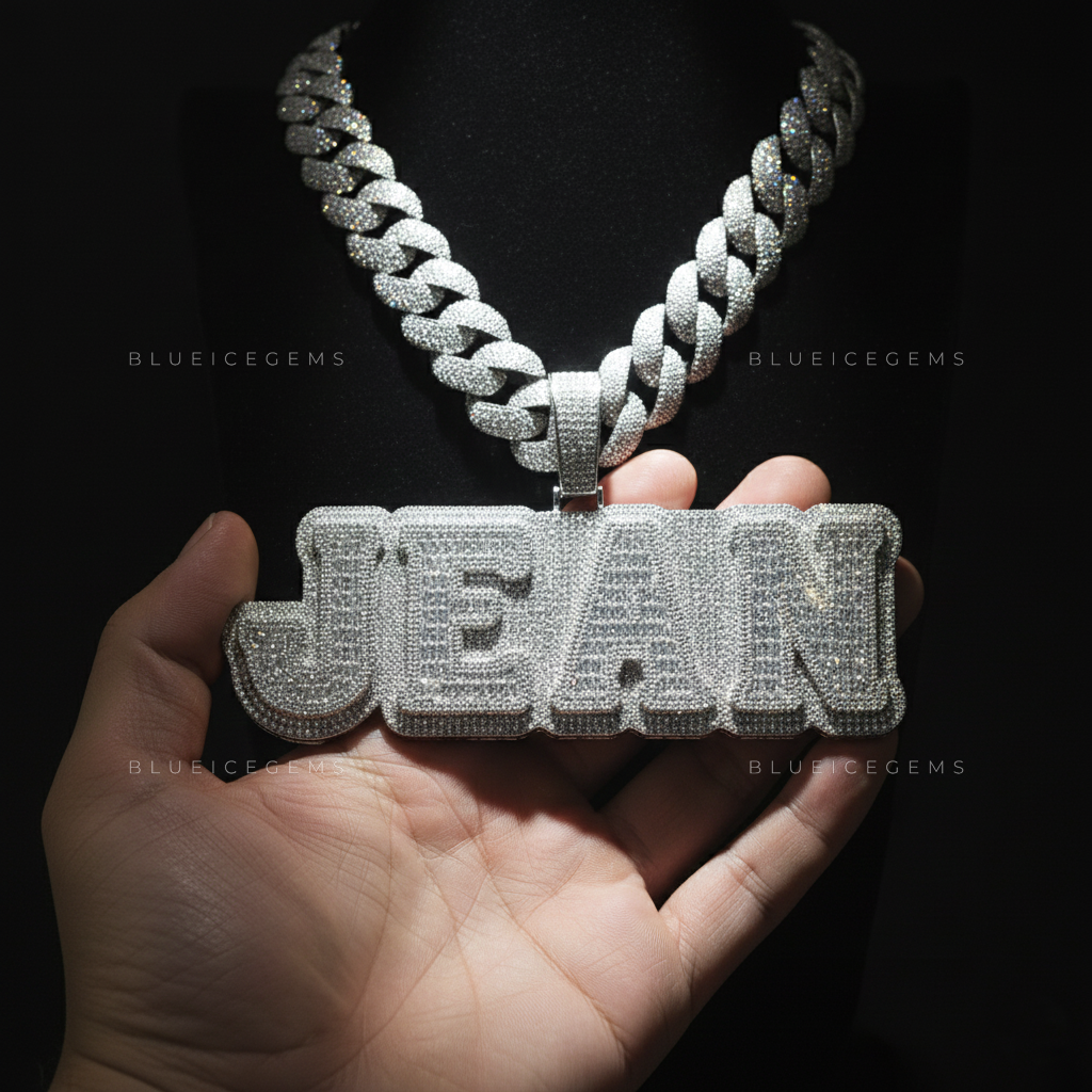 "JEAN" Custom 3D Bubble Block Pendant