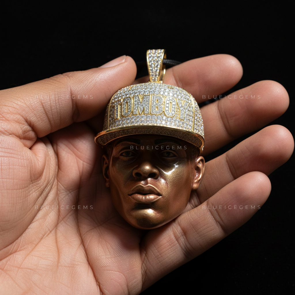 The "TOMBOY" Identity: 3D Portrait & Diamond-Drenched Snapback Sovereign