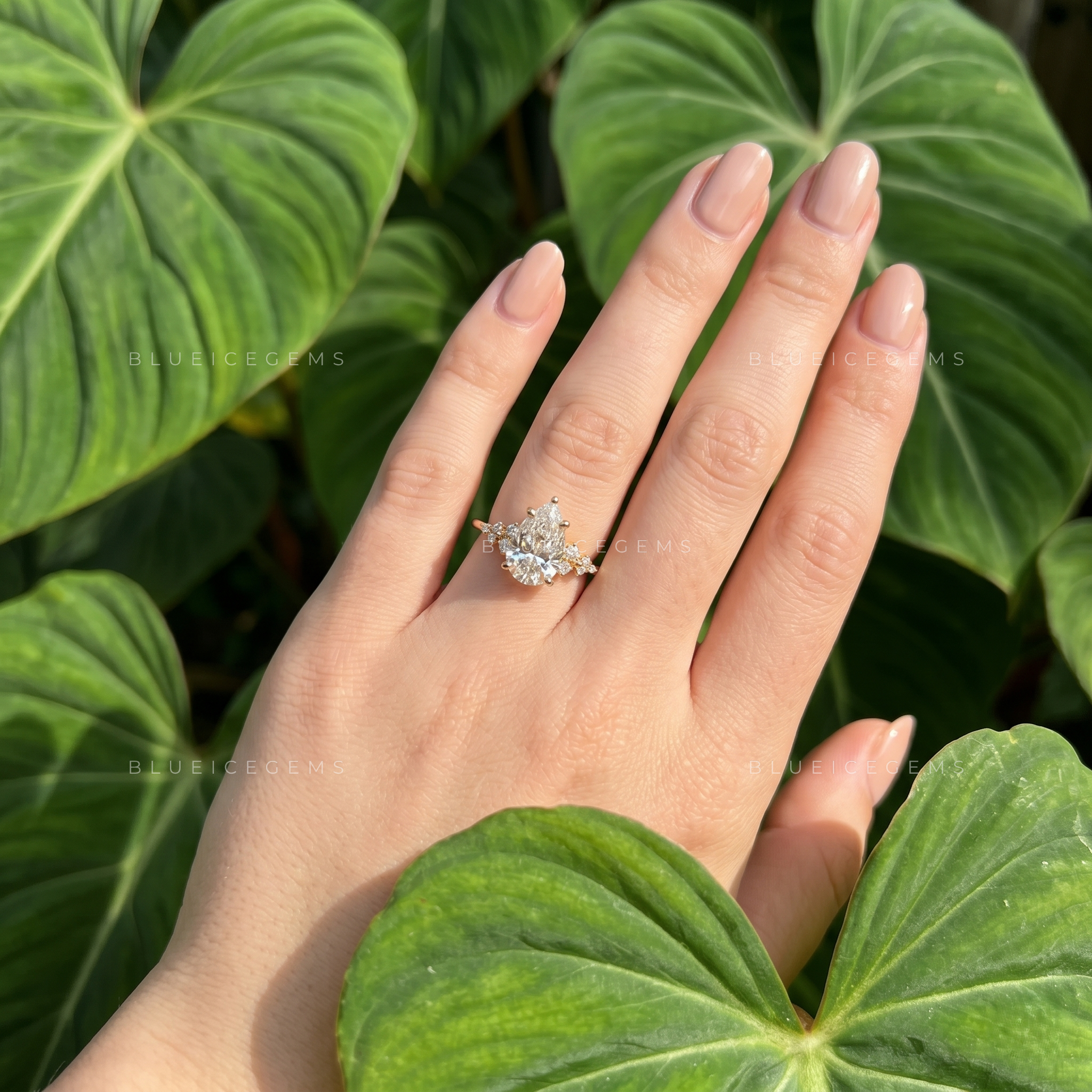 Serenade of Elegance Pear Cut Teardrop Engagement Ring