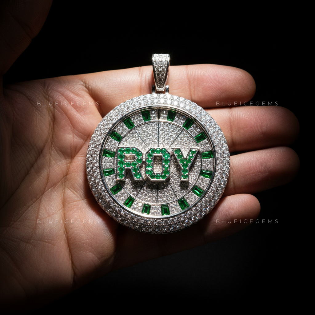 The "ROY" Chronograph: Emerald-Flooded Script & Baguette-Dial Medallion