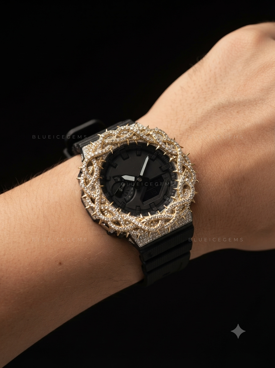 Golden Thorn Empire VVS Moissanite Watch