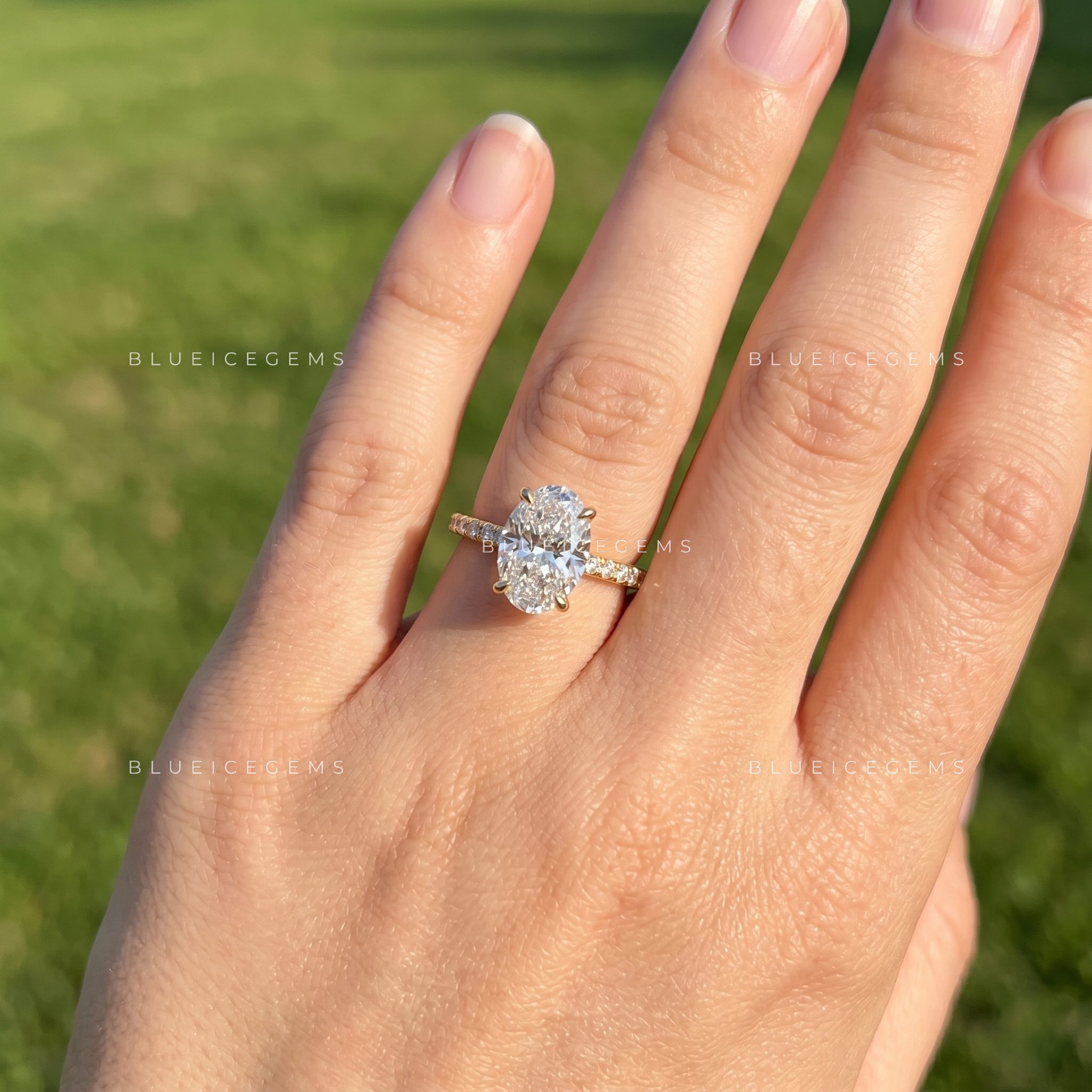 Artisan Legacy Oval Cut Hidden Halo Engagement Ring