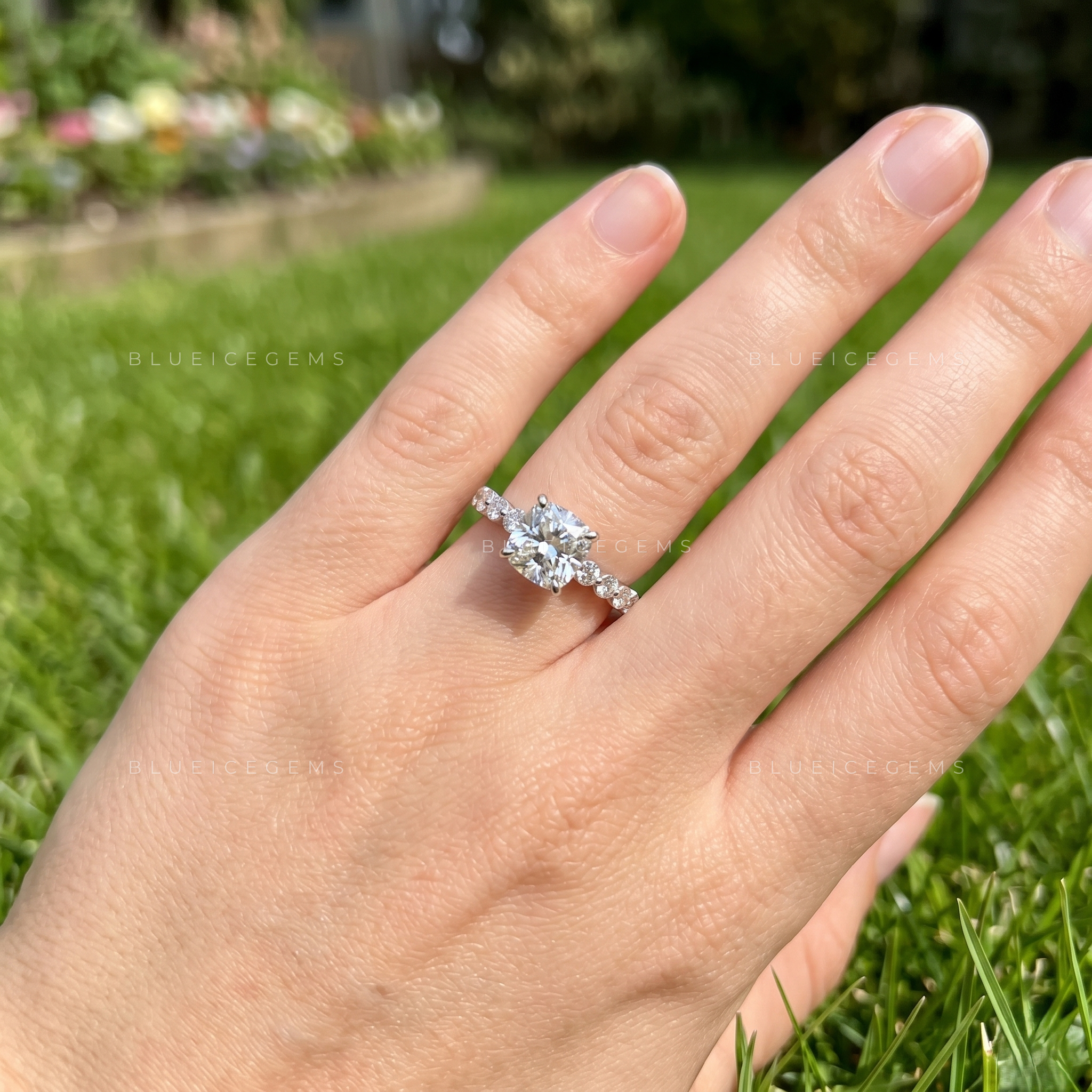 Enchanted Cushion Brilliant Cut Mid-Century Heirloom Engagement Ring