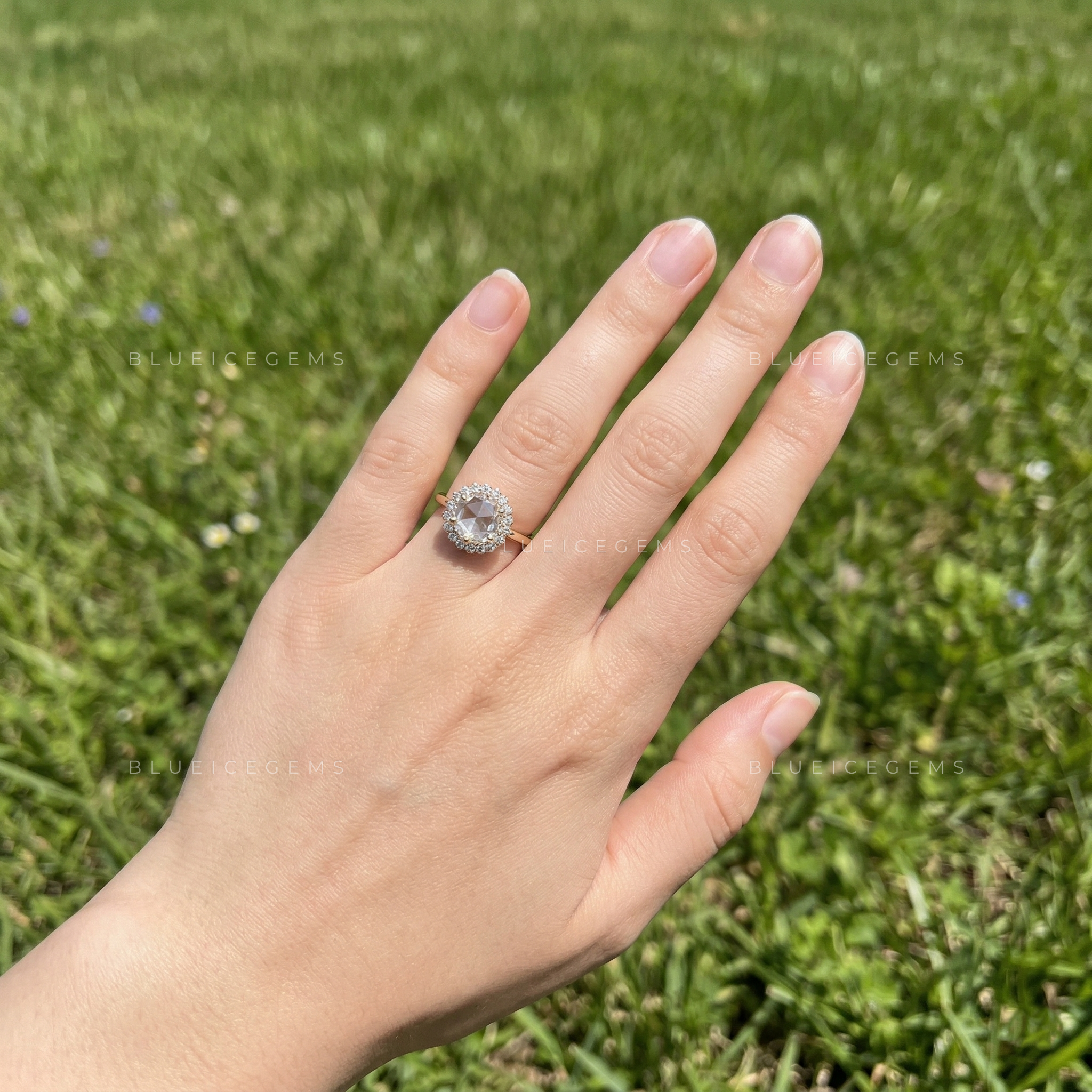 Ethereal Glow Round Rose Cut Halo Ring: The Ultimate Modern Heirloom