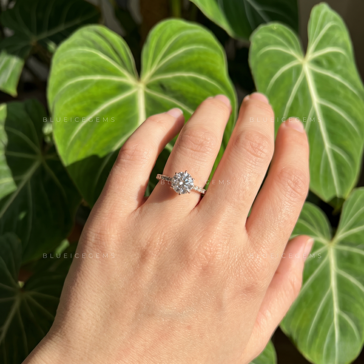 Infinite Glow Round Brilliant Cut Hidden Halo Engagement Ring