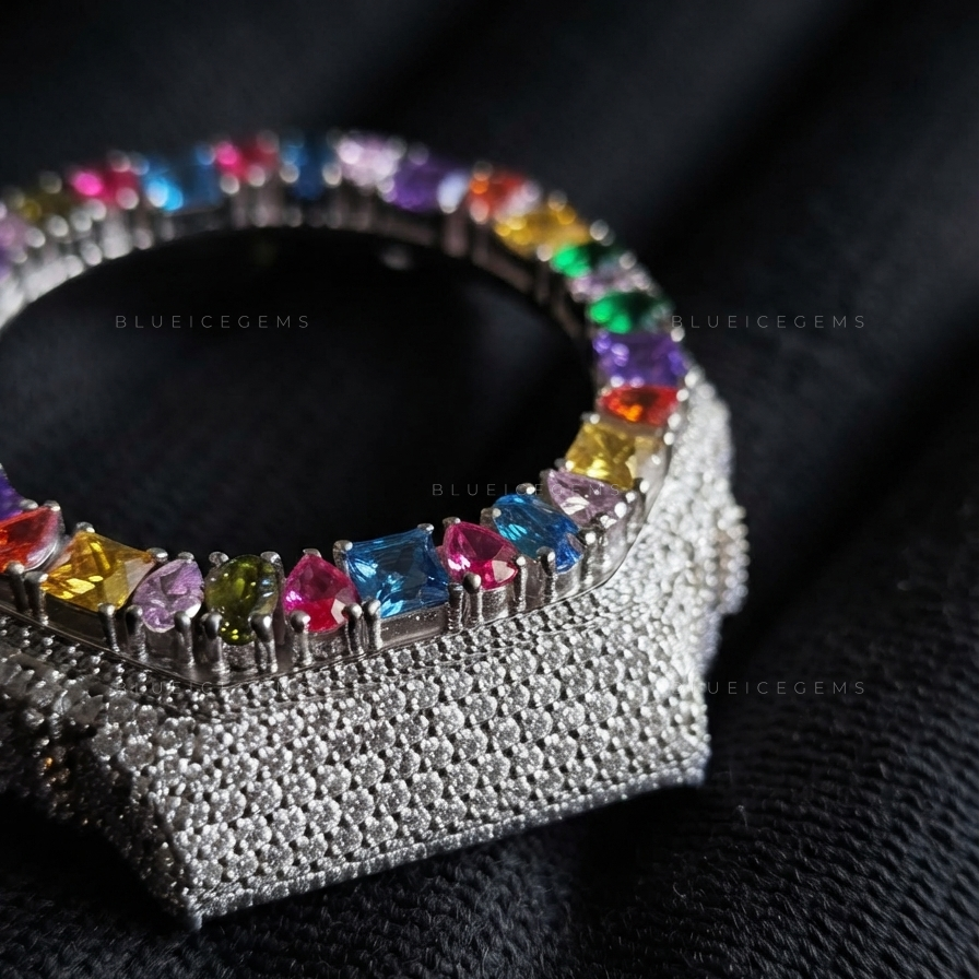 Spectrum Royale GA2100 Iced Bezel – 8.455 CT Moissanite