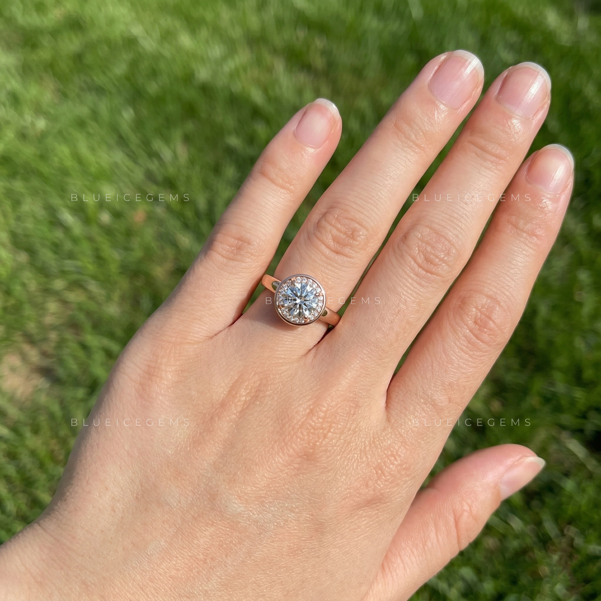 Timeless Radiance Round Cut Hidden Halo Ring
