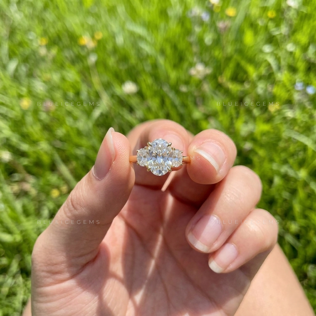 Infinite Brilliance Multi-Oval Cut Artfully Accented Engagement Ring