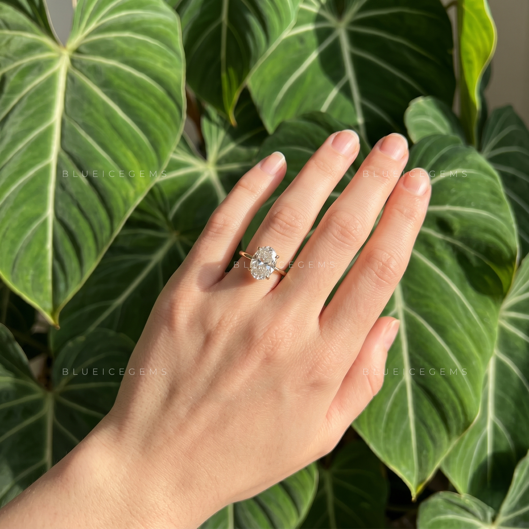 Graceful Elegance Oval Cut Solitaire Engagement Ring