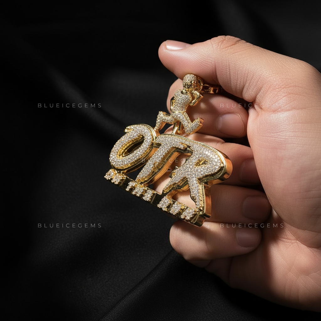 The "OTR" Velocity: Running Character & Multi-Layered Script Pendant