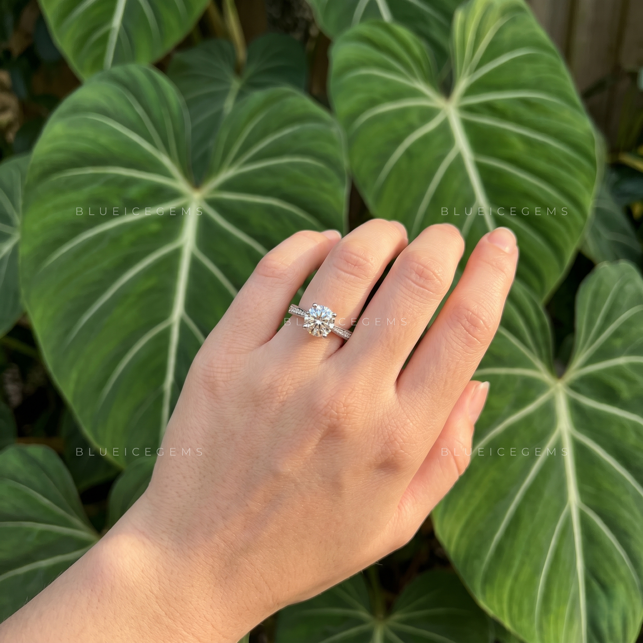 Starlight Majesty High Set Round Cut Solitaire Engagement Ring