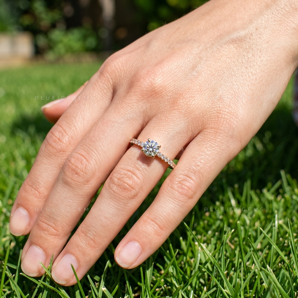 Dainty Braided Round Diamond Minimalist Stacking Promise Ring