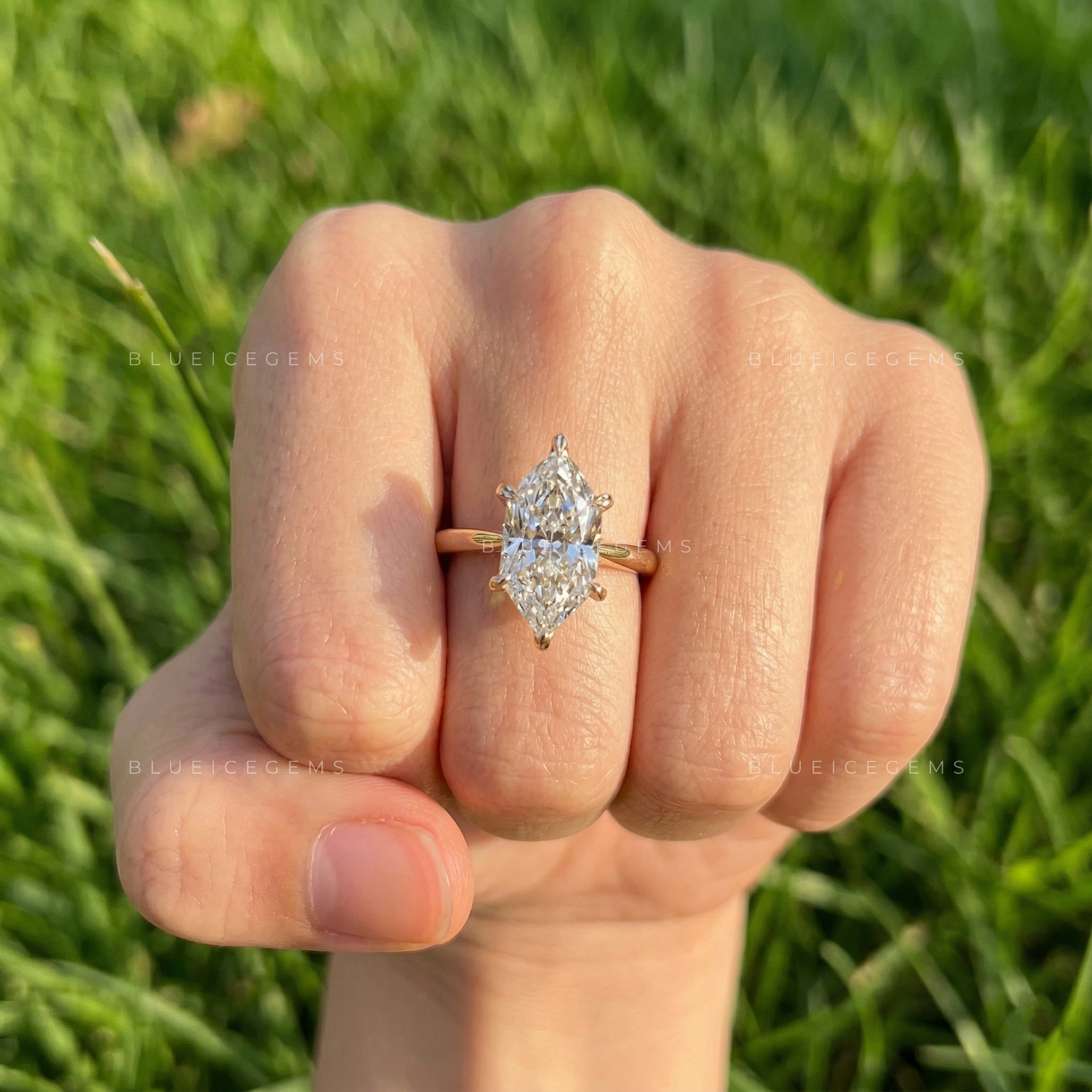 Regal Silhouette Dutch Marquise Cut Lab Grown Diamond Ring