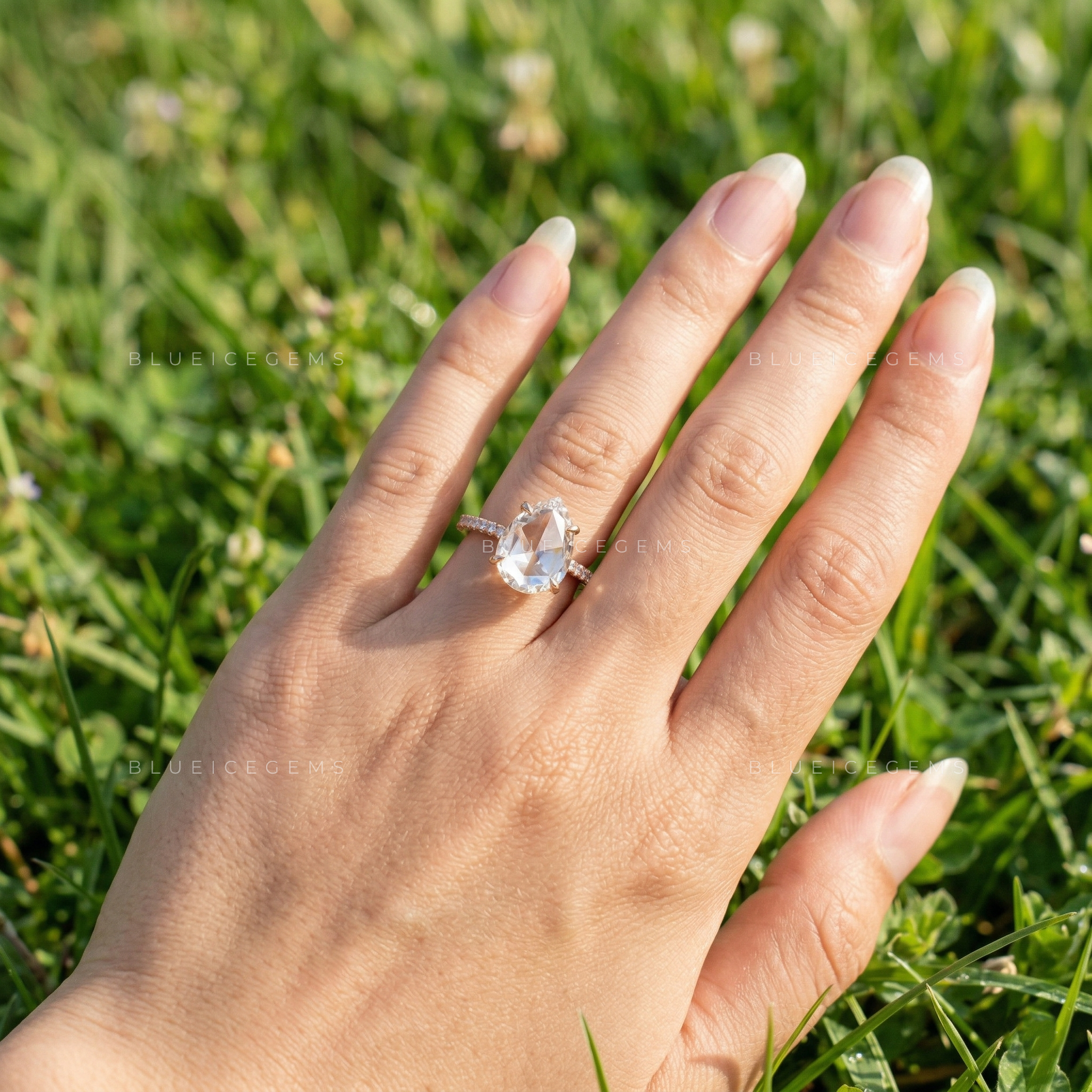 The "Vintage Soul" Pear Rose Cut: Dreamy Artisan Statement Ring