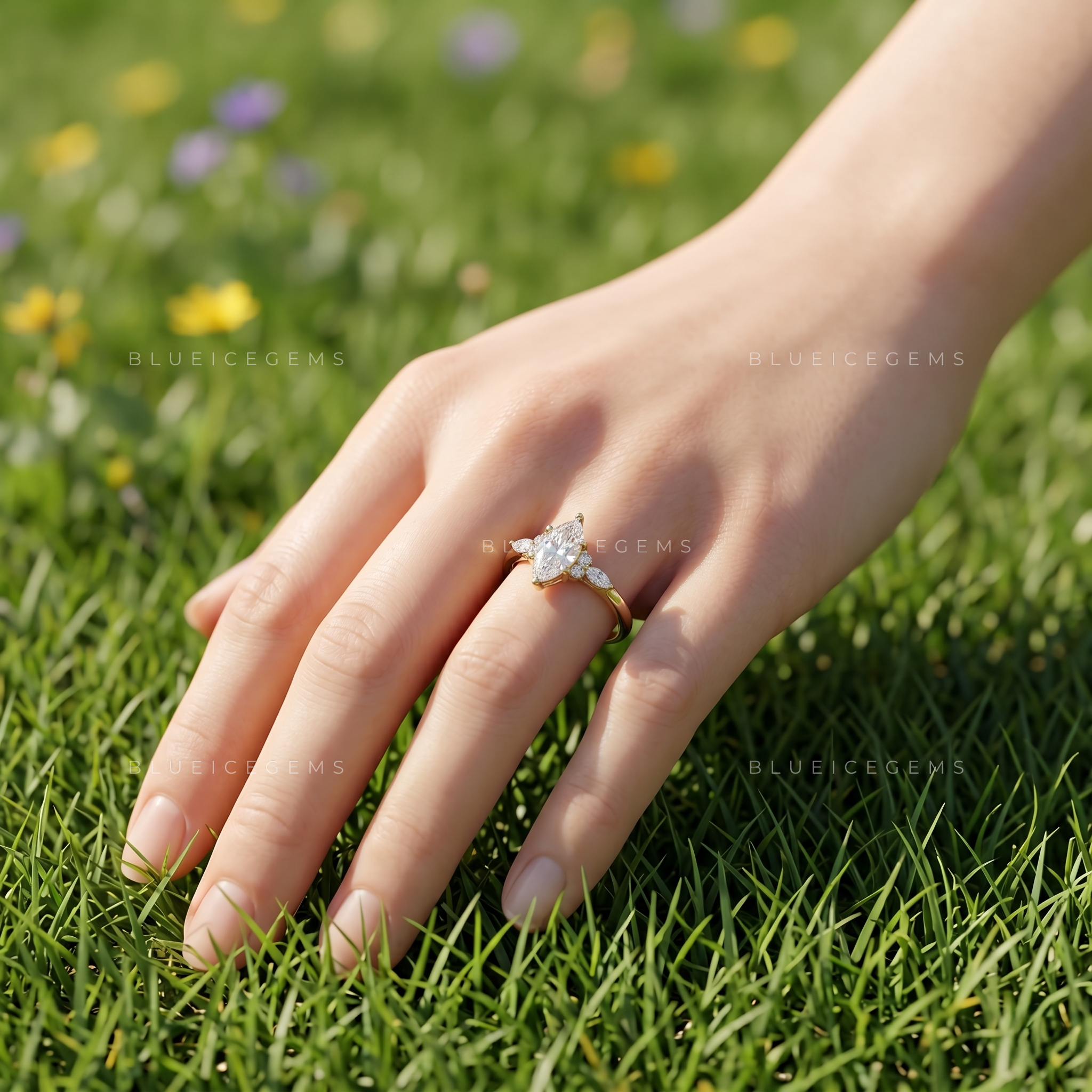 Celena Pear Cut Certified Halo Solitaire Engagement Ring
