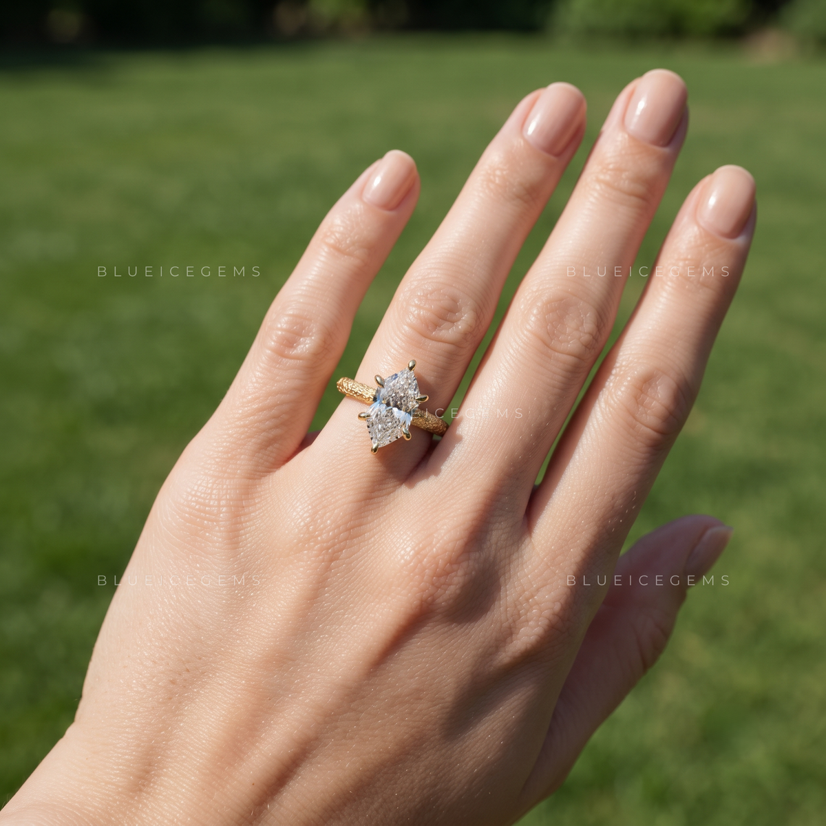 Fleurline Dutch Marquise Floral Engraved Solitaire Ring