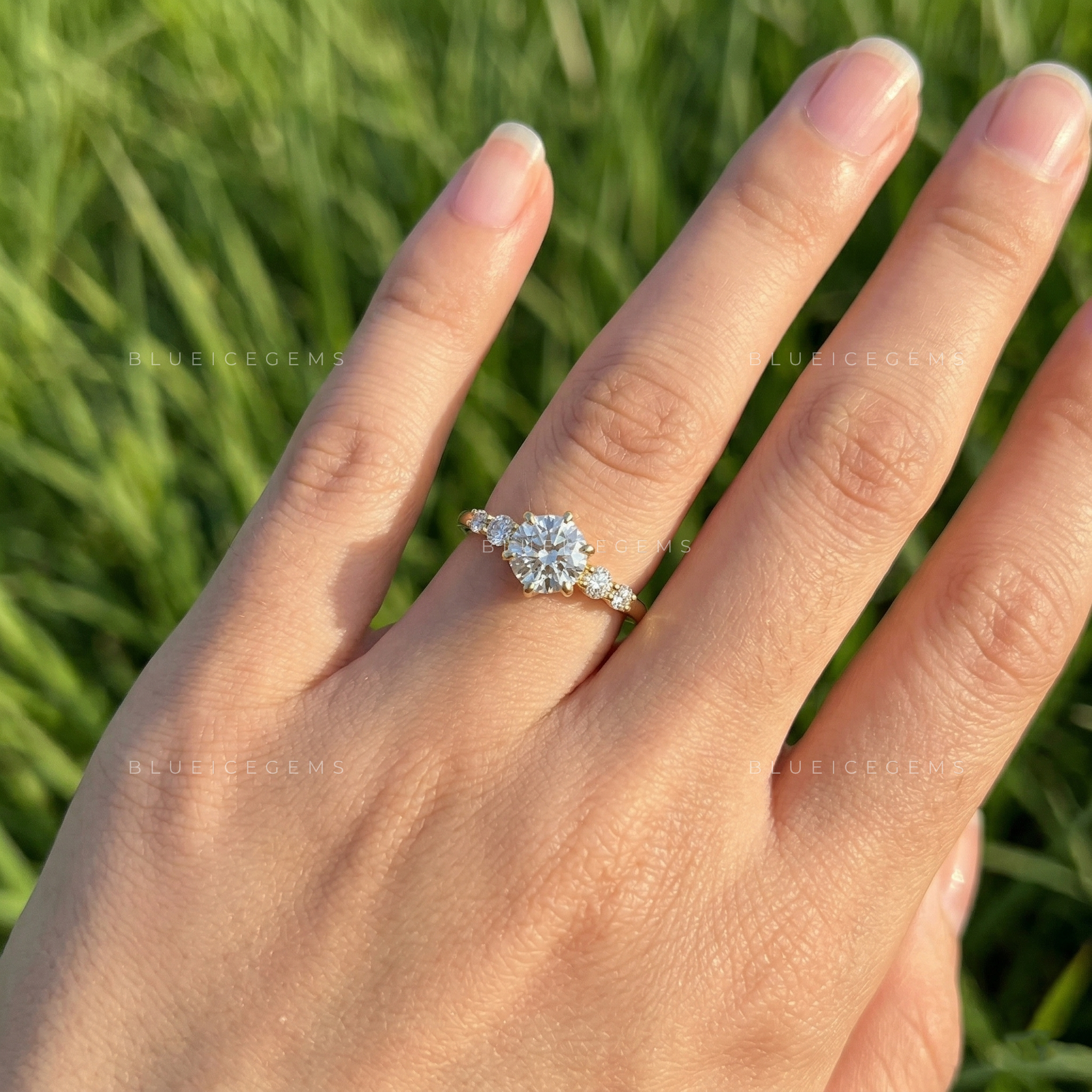 The "Everyday Icon" Dainty Round Brilliant Claw Prong Promise Ring