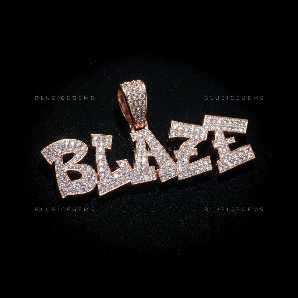 "BLAZE" Custom Graffiti Script Pendant