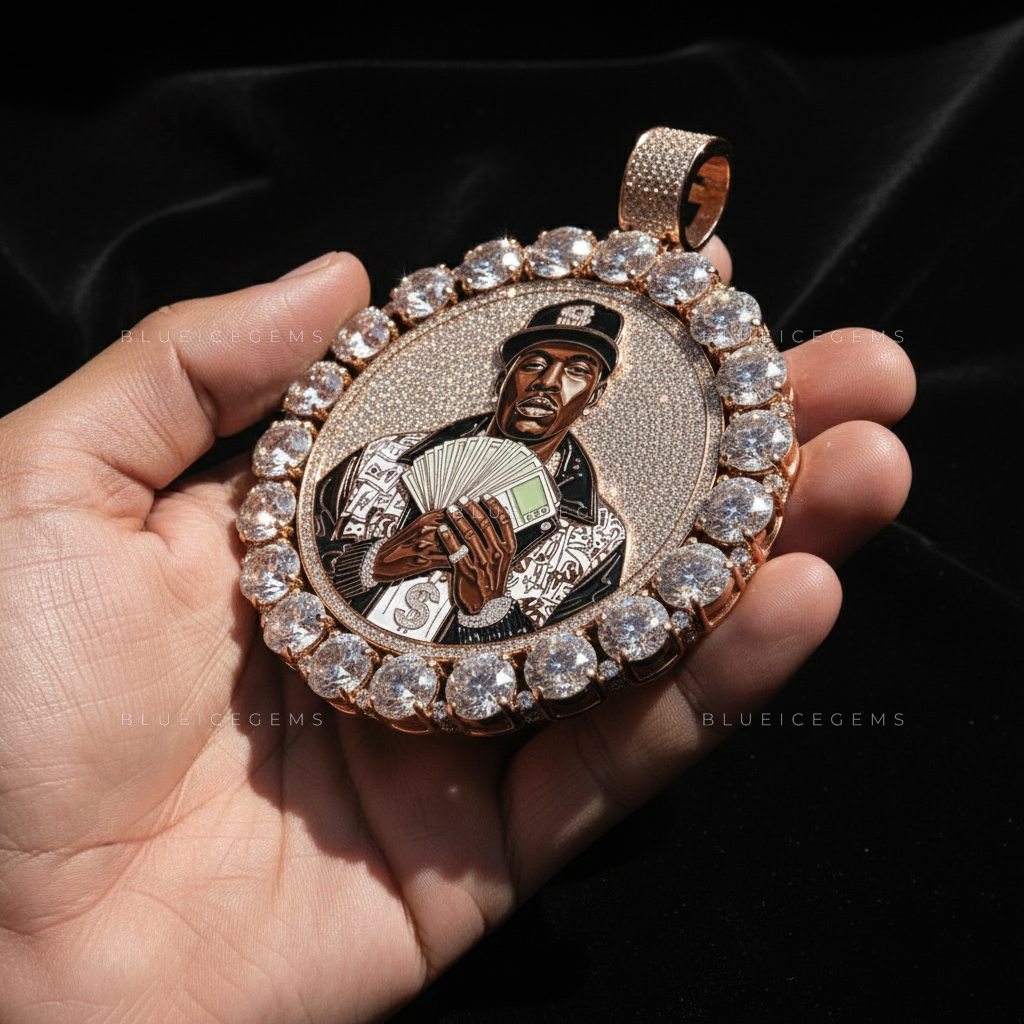 The Imperial Hustle: Rose Gold Solitaire Halo & Diamond Portrait Sovereign