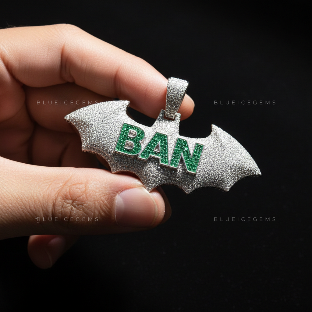The "BAN" Dark Knight: Emerald-Flooded Script & Bat-Wing Sovereign