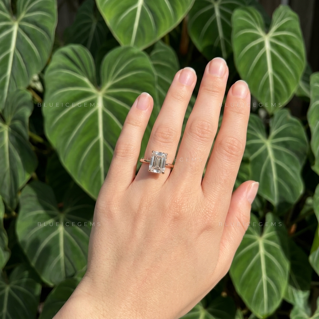 Elegance Unveiled Criss Cut Tulip Solitaire Engagement Ring
