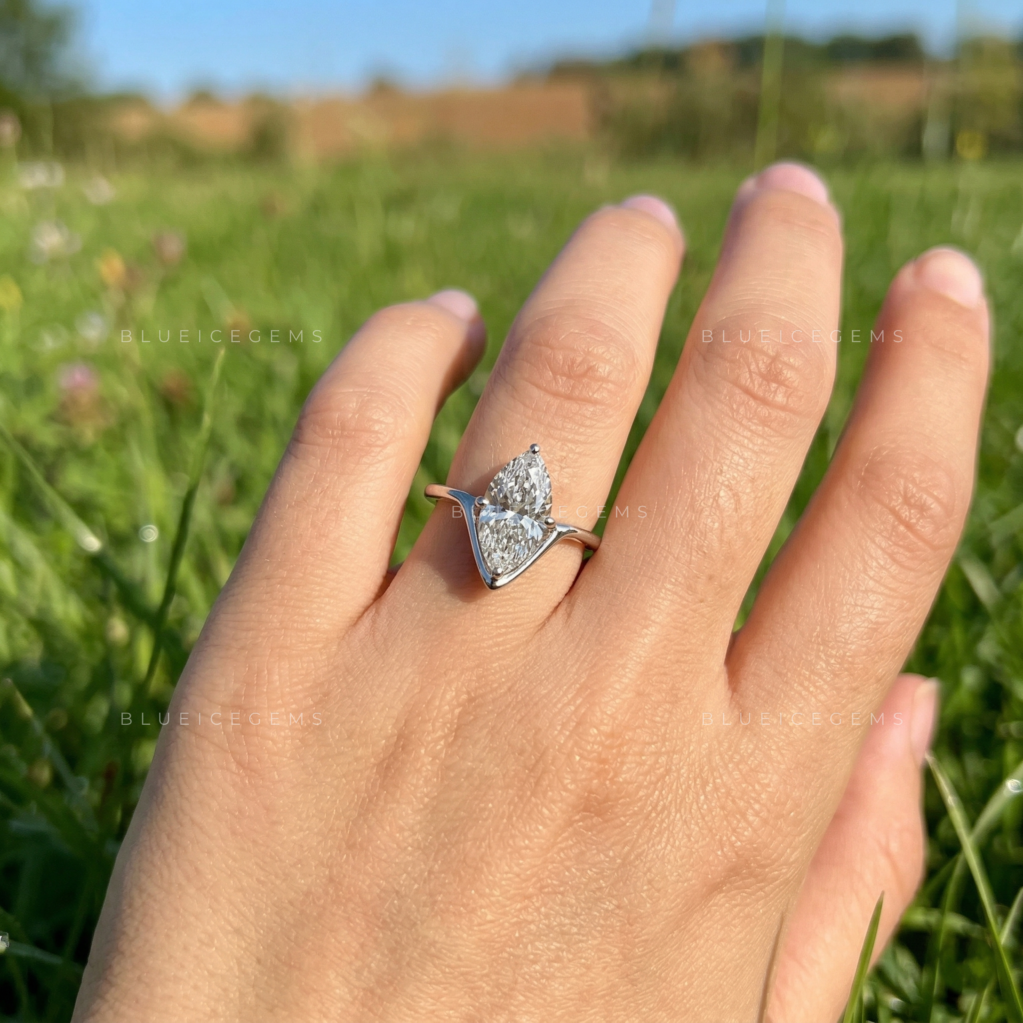Regal Radiance Marquise Cut Solitaire Engagement Ring