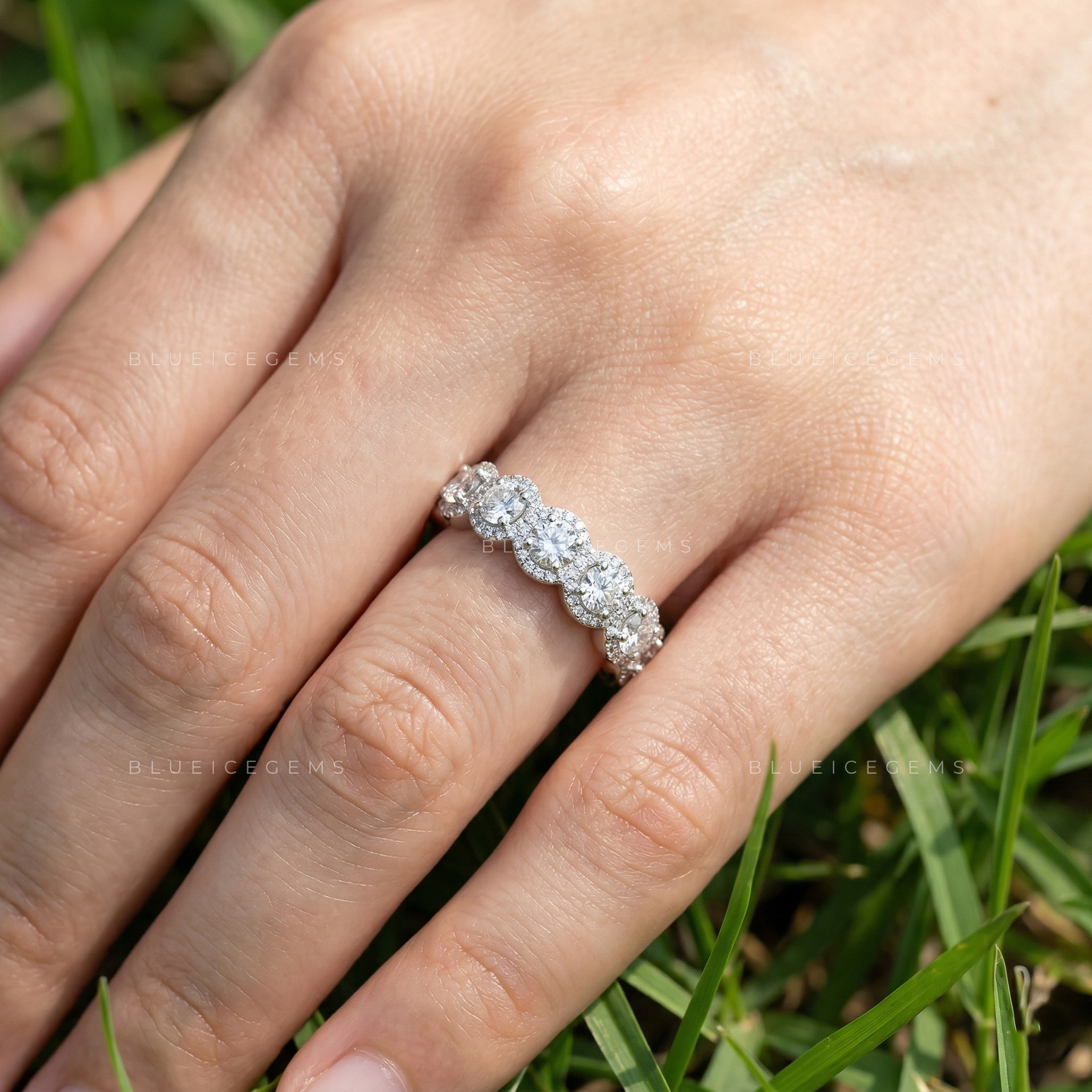 The "Endless Radiance" Halo Eternity Band: Iconic Brilliance