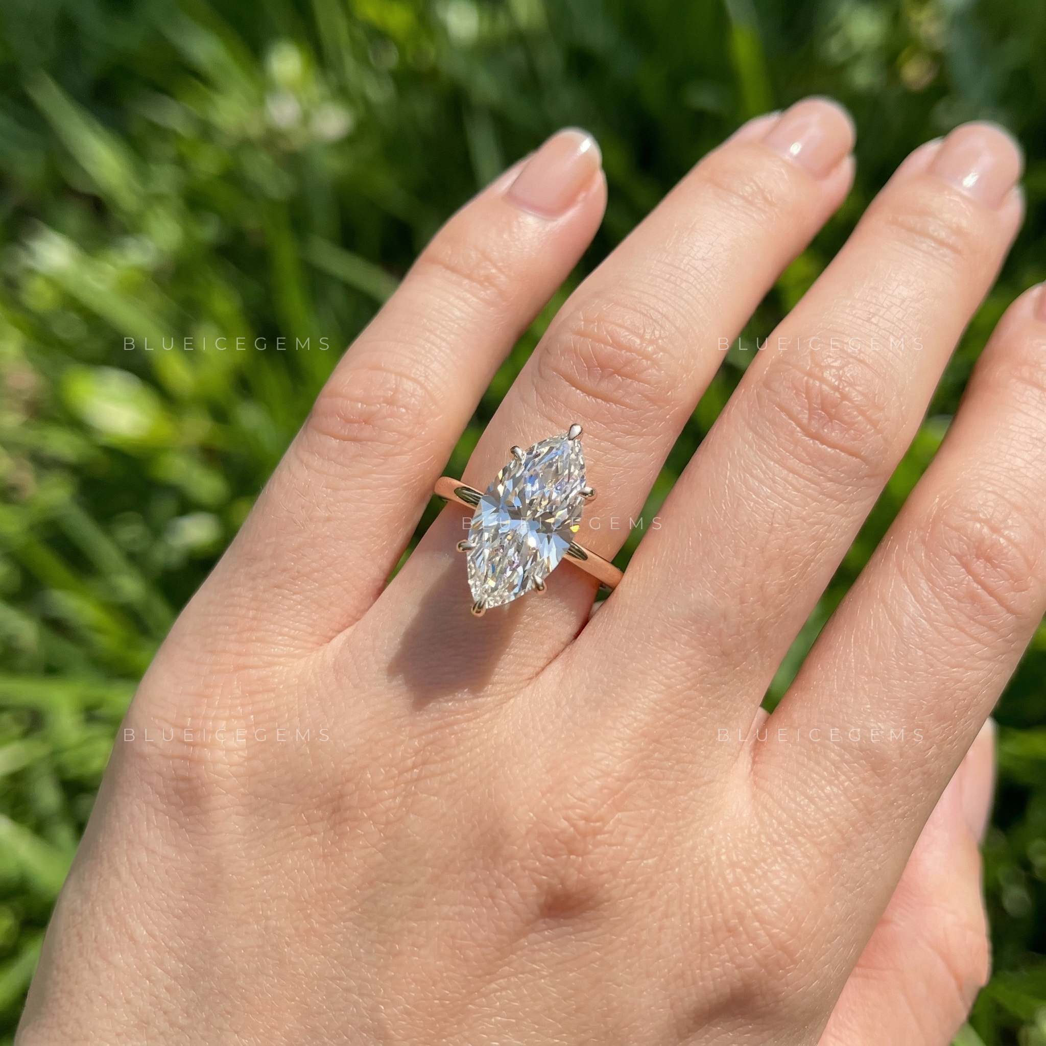 The "Main Character" Marquise Solitaire: Bold 6-Prong Icon Ring
